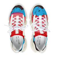 Image 3 of Women’s Mesh Sneakers — Cute Blue Cat Graphic Athletic Shoes