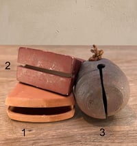 Image 5 of Dorei Clay Bell - Oni (Demon), Horse wooden prayer plaque, Round bell