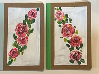 Hand-painted Notebooks (Set of 2, Rose design)