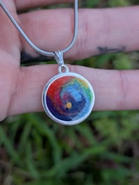 Tie-Dye Circle Necklace