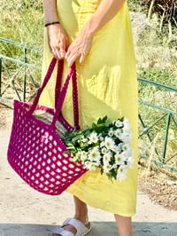 Image 5 of Moroccan Crochet Basket Bag