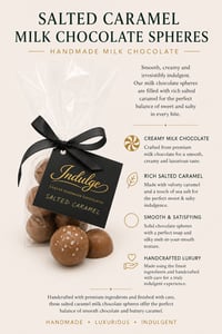 SALTED CARAMEL  CHOCOLATE SPHERES ( approx 100g)