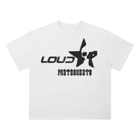 Image 1 of White Loud Skull Photoshoots Tee