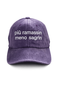 Cappellino piemontays Più ramassin meno sagrin