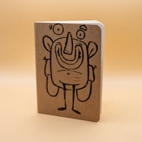 Image 1 of Handprinted A6 Notebook – Linocut - Monster 1