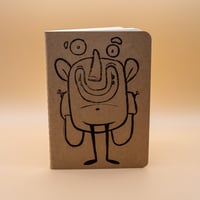 Image 1 of Handprinted A6 Notebook – Linocut - Monster 2