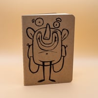 Image 1 of Handprinted A6 Notebook – Linocut - Monster 3