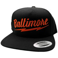 Baltimore Lightning Bolt Snapback (Black/Orange)