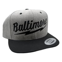 Baltimore Lightning Bolt Snapback (Black/Grey)