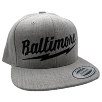 Baltimore Lightning Bolt Snapback (Grey)