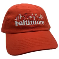 Baltimore Skyline Dad Hat (Orange/white)