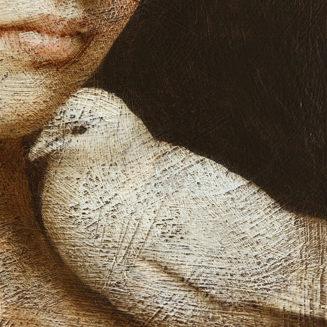 Woman with a bird XIX
