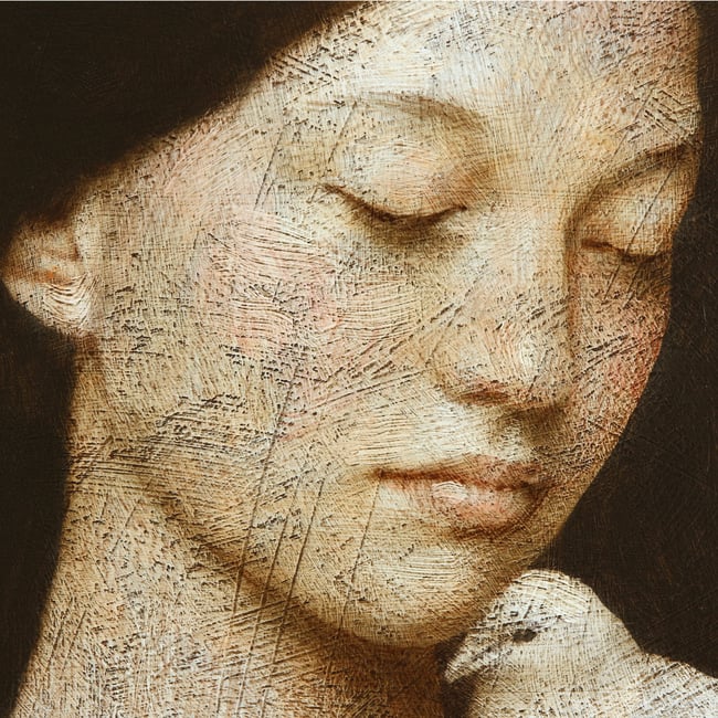 Woman with a bird XIX