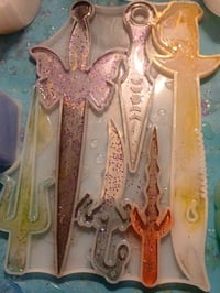 Image 2 of Set of Custom-Made Resin Display Swords (not real swords) 