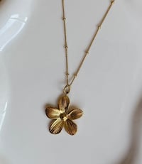 Image 1 of Gold Hibiscus Necklace 