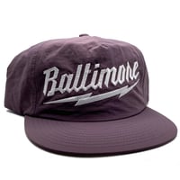 Baltimore Bolt Nylon Snapback (Dark Purple)