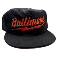 Baltimore Bolt Nylon Snapback (Black/Orange)