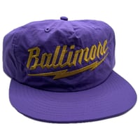 Baltimore Bolt Nylon Snapback (Purple/Gold)