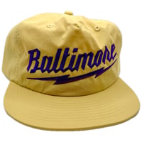 Baltimore Bolt Nylon Snapback (Yellow/Purple)