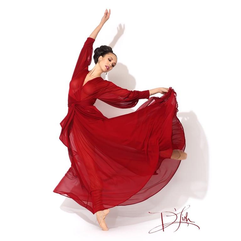 Crimson Sheer "Beverly" Dressing Gown Pre-Order Image 2