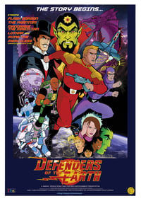 DEFENDERS of the EARTH Movie Poster VHS Style A2 Size LEE BRADLEY ART