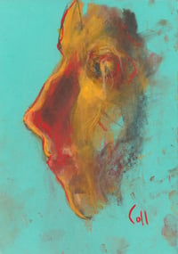 Image 2 of Crimson - Sketchbook Drawing in Soft Pastels and Charcoal  on Paper 