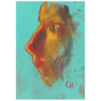 Image 1 of Crimson - Sketchbook Drawing in Soft Pastels and Charcoal  on Paper 