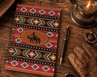 Red Aztec Lined Notebook - A5