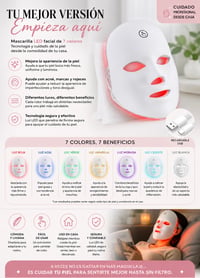 Image 1 of ✨🧖🏾‍♀️ Mascarilla LED Facial 7 Colores- Recargable✅