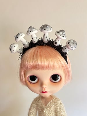 Image of Moody Mushrooms Headband for Blythe Dolls 