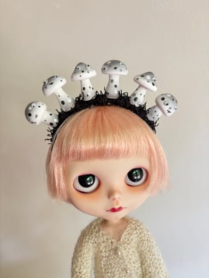Image of Moody Mushrooms Headband for Blythe Dolls 