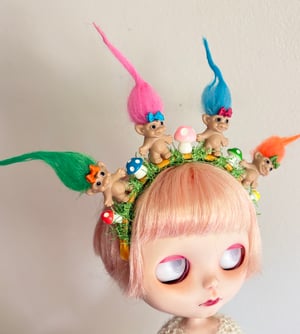 Image of Trippy Trolls Headband for Blythe Dolls 