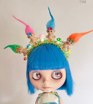Image of Trippy Trolls Headband for Blythe Dolls 