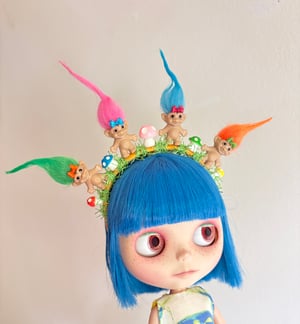Image of Trippy Trolls Headband for Blythe Dolls 