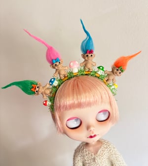 Image of Trippy Trolls Headband for Blythe Dolls 