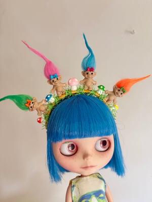 Image of Trippy Trolls Headband for Blythe Dolls 