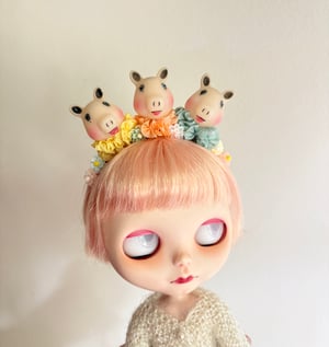 Image of Three Little Pigs Headband for Blythe Dolls 