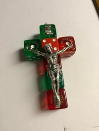Image 6 of Handmade vintage dice crucifix 
