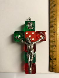 Image 9 of Handmade vintage dice crucifix 