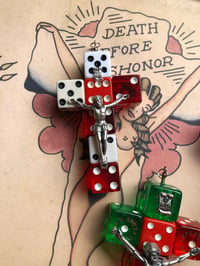 Image 11 of Handmade vintage dice crucifix 