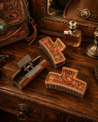 Embossed Western Hair Clip