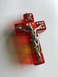 Image 13 of Handmade vintage dice crucifix 