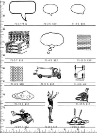 Image 1 of Speech Bubble Rubber Stamps P71