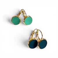 Image 1 of  Boucles EVA Turquoise / Bleu canard