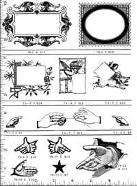 Image 1 of Frames & Hands Rubber Stamps P76
