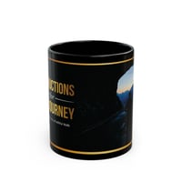 Image 1 of Inspirational Journey Black Mug – 'Conversations Start The Journey' Adventure Coffee Cup
