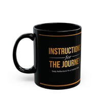 Image 3 of Inspirational Journey Black Mug – 'Conversations Start The Journey' Adventure Coffee Cup