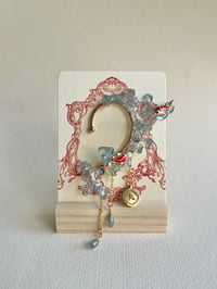Image 2 of Hand Sculpted Waves & Koi Earcuff + Ear Stud Pair I