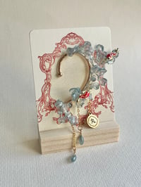 Image 3 of Hand Sculpted Waves & Koi Earcuff + Ear Stud Pair I