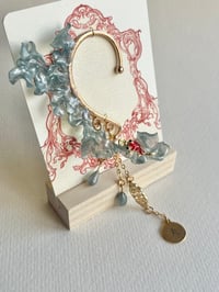 Image 2 of Hand Sculpted Waves & Koi Earcuff + Ear Stud Pair II